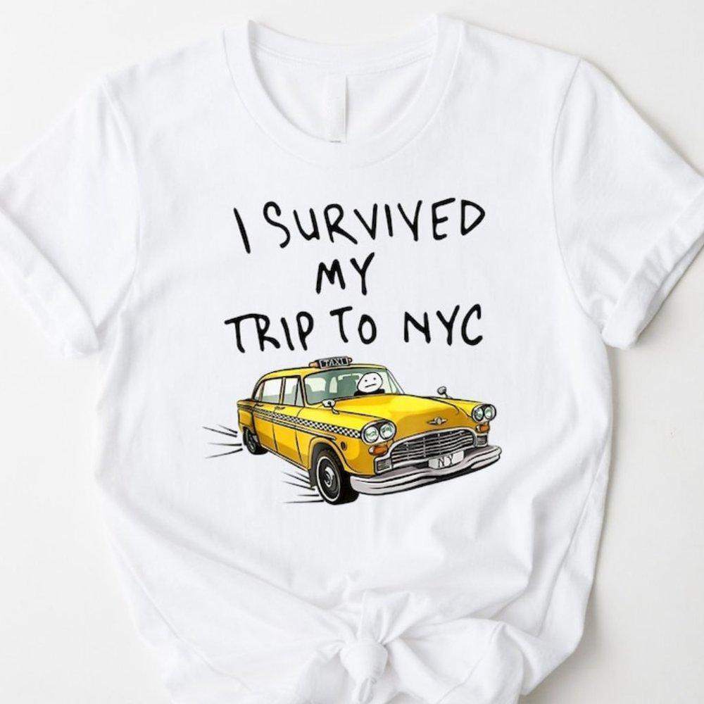 I Survived My Trip To Nyc T-Shirt New York City, Tom, Yellow Taxi Spider Shirt